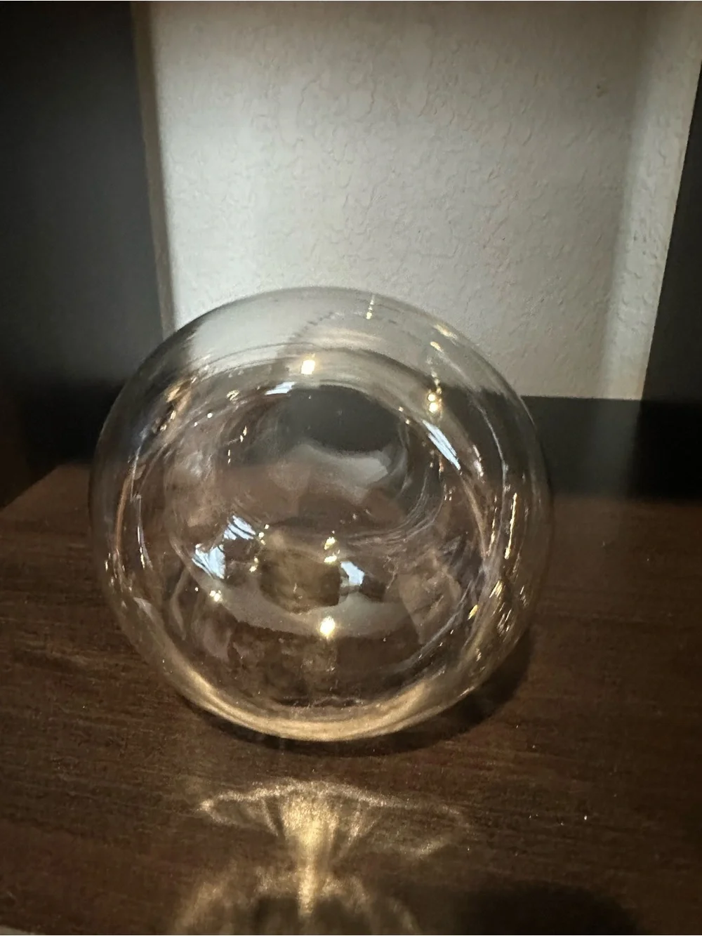 Vtg Carafe Decanter Water Beverage Or Large Vase With Slender Neck Round Bottom